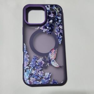 Elegant Purple Butterfly Phone 16 Pro Case